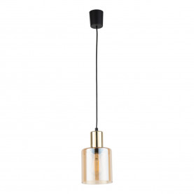 Lampa szklana wisząca Sierra 12cm bursztynowy / złoty TK Lighting