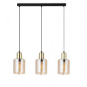 Lampa szklana wisząca na listwie Sierra III 73cm bursztynowy / złoty TK Lighting