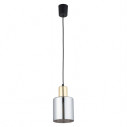 Lampa szklana wisząca Sierra 12cm grafit lustrzany / złoty TK Lighting
