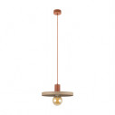 Lampa wisząca z płaskim kloszem Sila Sabia Brick 30cm beżowa TK Lighting