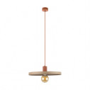 Lampa wisząca z płaskim kloszem Sila Sabia Brick 40cm beżowa TK Lighting