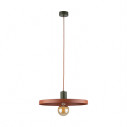 Lampa wisząca z płaskim kloszem Sila Brick Green 40cm ceglana TK Lighting