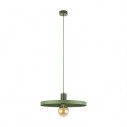 Lampa wisząca z płaskim kloszem Sila Peapod Green 40cm zielona TK Lighting
