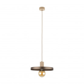 Lampa wisząca z płaskim kloszem Sila Sabia Brown 30cm brązowa TK Lighting