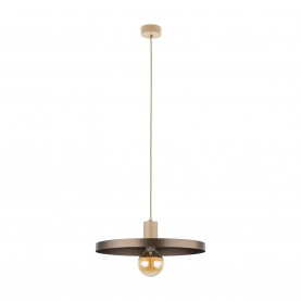 Lampa wisząca z płaskim kloszem Sila Sabia Brown 40cm brązowa TK Lighting