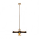 Lampa wisząca z płaskim kloszem Sila Sabia Brown 40cm brązowa TK Lighting