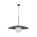 Lampa wisząca metalowa ze szklaną kulą Slate 65cm biały / czarny TK Lighting