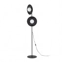 Lampa podłogowa 2 szklane kule Slate 160cm biały / czarny TK Lighting