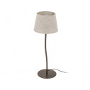 Lampa stołowa na szafkę nocną Nicola len / brąz TK Lighting