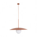 Lampa wisząca metalowa ze szklaną kulą Slate 65cm biały / ceglany TK Lighting
