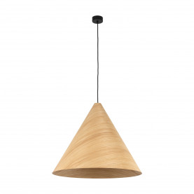 Lampa wisząca drewniana stożek Solis 61cm dąb jasny TK Lighting