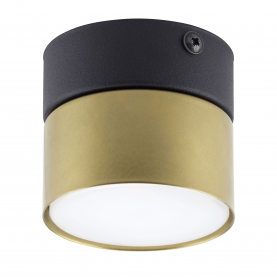 Lampa spot tuba Space 8cm złoto-czarna TK Lighting