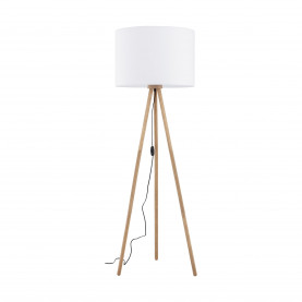 Lampa podłogowa trójnóg z abażurem Tokyo postarzana sosna / biały TK Lighting