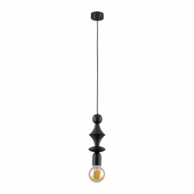 Lampa wisząca żarówka z dekoracyjną oprawką Tower Black 10cm czarna TK Lighting
