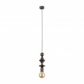 Lampa wisząca żarówka z dekoracyjną oprawką Tower Brown 10cm brązowa TK Lighting