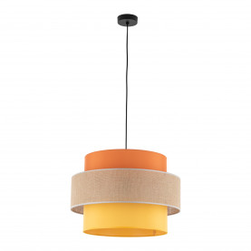 Lampa wisząca z kolorowym abażurem Trio Juta II 50cm TK Lighting