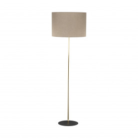 Lampa podłogowa z abażurem Umberto 160cm len / złoty TK Lighting