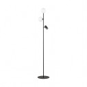 Lampa podłogowa 2 szklane kule z reflektorkiem Vox 152cm biało-czarna TK Lighting