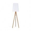 Lampa na trójnogu drewnianym z białym kloszem Walz 175cm  TK Lighting