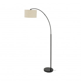 Lampa łukowa z abażurem Zenith Linen 200cm len / czarny TK Lighting