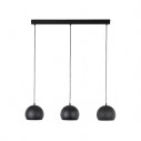 Lampa wisząca kule metalowe na listwie Zoe 81cm czarna TK Lighting