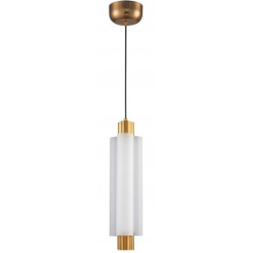 Lampa wisząca szklana glamour Osmo LED 38cm biało-złota Step Into Design