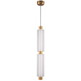 Lampa wisząca szklana glamour Osmo LED 78cm biało-złota Step Into Design