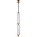 Lampa wisząca szklana glamour Osmo LED 78cm biało-złota Step Into Design