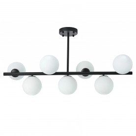 Lampa sufitowa 7 szklanych kul Bolti 101cm biały / czarny Yaskr