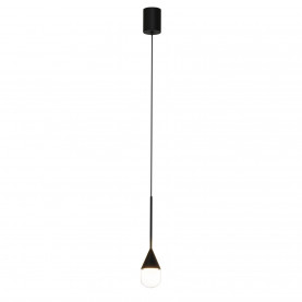 Mała lampa wisząca do łazienki Nata LED 3000K 6cm czarna Yaskr