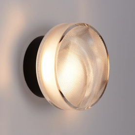 Kinkiet okrągły dekoracyjny Carmello LED 13,5cm transparentny / czarny Step Into Design