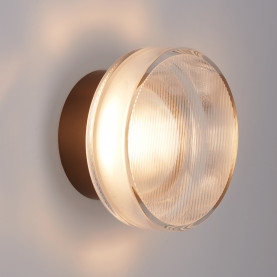 Kinkiet okrągły dekoracyjny Carmello LED 13,5cm transparentny / złoty Step Into Design