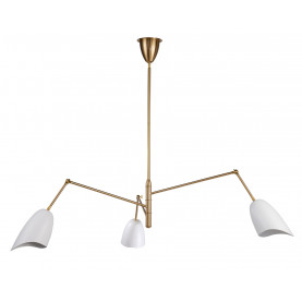 Lampa sufitowa regulowana 3 ramiona Ragno 150cm biało-złota Step Into Design
