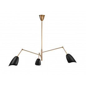 Lampa sufitowa regulowana 3 ramiona Ragno 150cm czarno-złota Step Into Design