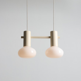 Lampa wisząca szklana Flo Cream II 46cm opal / kremowy Aldex