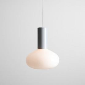 Lampa wisząca szklana Flo Grey 26cm opal / szary Aldex
