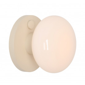 Kinkiet szklany o organicznym kształcie Flo Cream 19cm opal / kremowy Aldex
