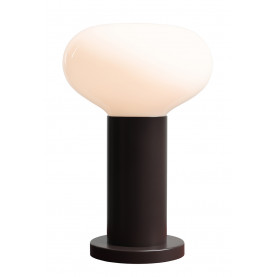 Lampka stołowa szklana Flo Mokka 19cm H29cm opal / brązowy Aldex
