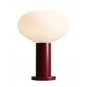Lampka stołowa szklana Flo Ruby 26cm H33cm opal / bordowy Aldex