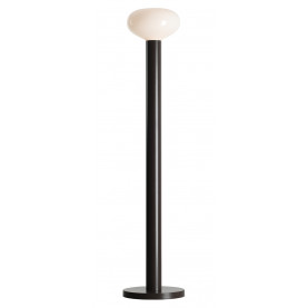 Lampa podłogowa szklana Flo Mokka 26cm H138cm opal / brązowy Aldex