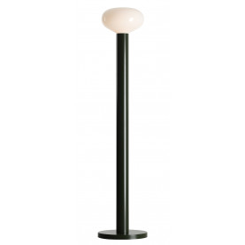 Lampa podłogowa szklana Flo Moss 26cm H138cm opal / zielony Aldex