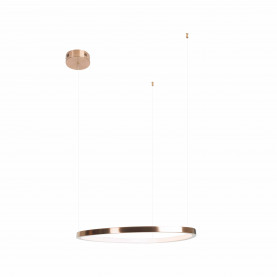 Lampa wisząca ring ściemniana Cayenne LED 60cm miedź szczotkowana / różowe złoto MaxLight