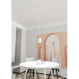 Lampa wisząca Target 11cm biało-złota Emibig