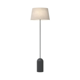 Lampa podłogowa z abażurem Pearl 44cm H150cm beżowo-czarna Emibig