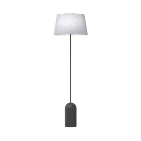 Lampa podłogowa z abażurem Pearl 44cm H150cm szaro-czarna Emibig