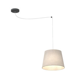 Lampa wisząca pająk z abażurem Ascot 38cm beżowa Emibig