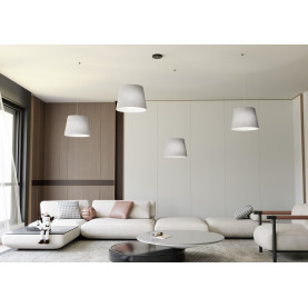 Lampa wisząca pająk z 4 abażurami Ascot szara Emibig