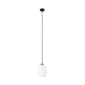 Lampa wisząca szkło ryflowane Verdi 15cm opal Emibig
