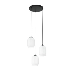 Lampa wisząca szkło ryflowane Verdi III Prem 30cm opal Emibig