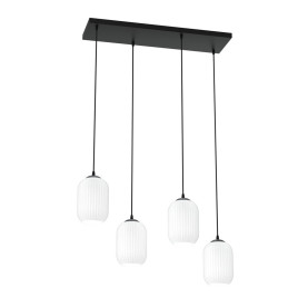 Lampa wisząca szkło ryflowane Verdi IV 70cm opal Emibig